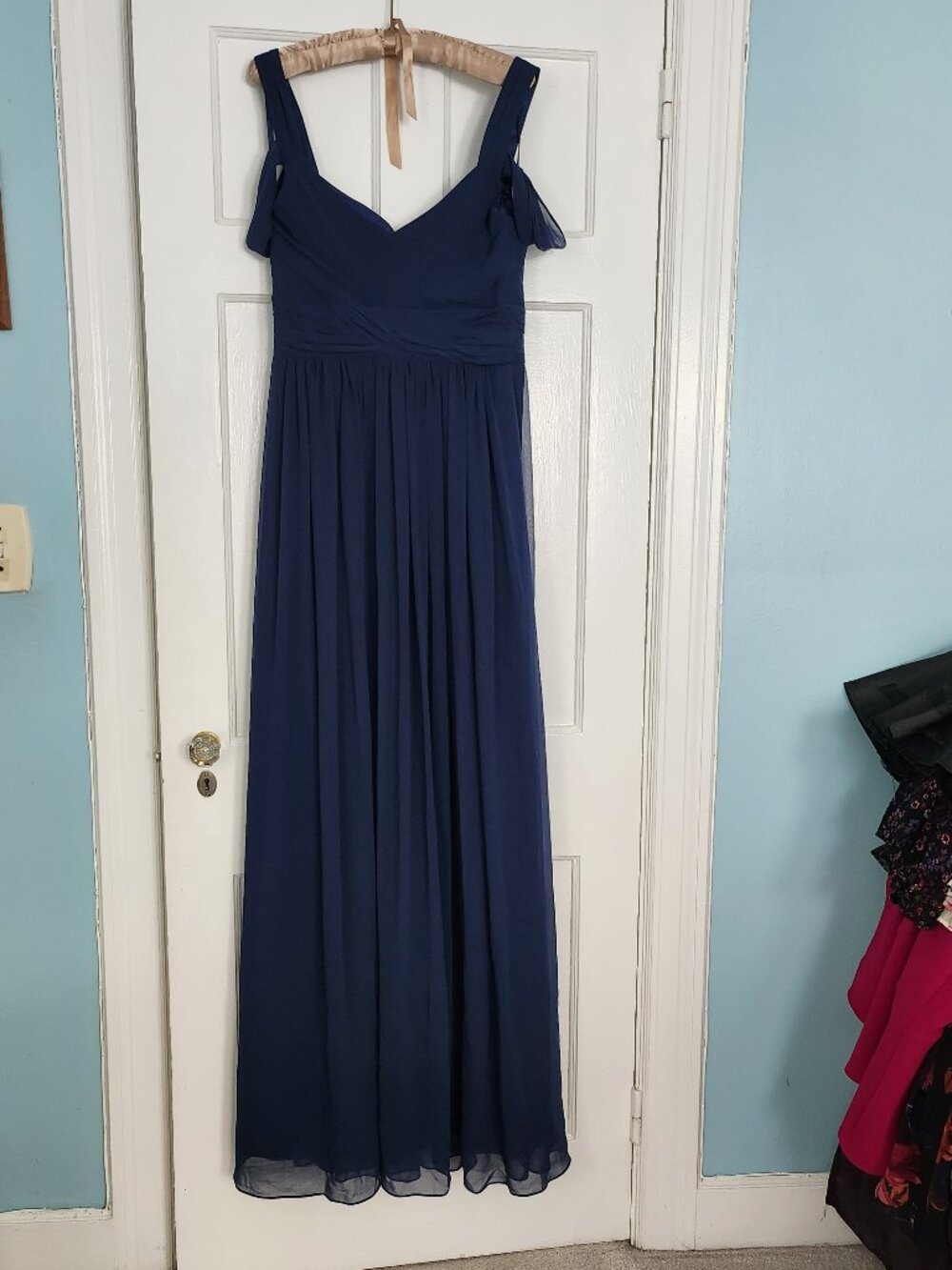 Bariano Navy Formal Dress Chiffon Angelic